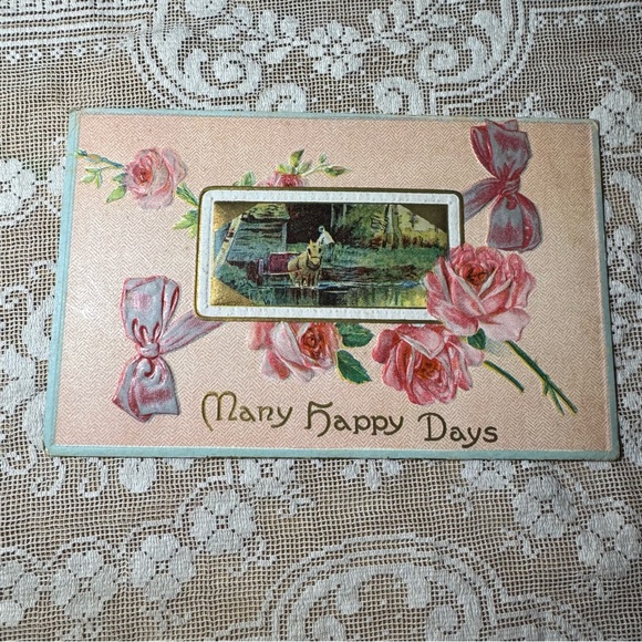 Other - Antique Postcard with Handwritten Message